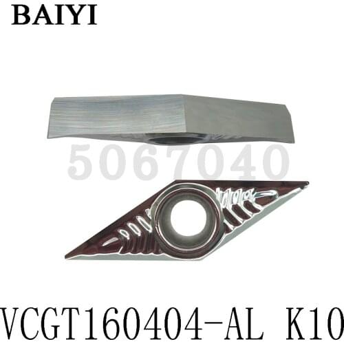 VCGT160404-AL K10 VCGT220530-AK H01 CNC lathe Tool for Aluminum Copper Carbide Inserts Lathe Tools Turning Tool Cutter blade