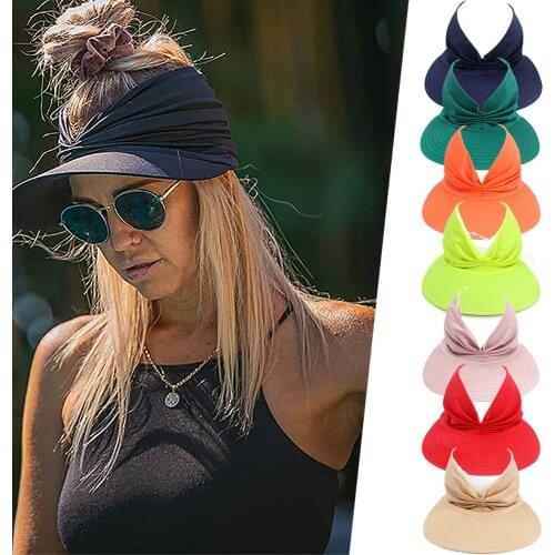 Top Selling Solid Color Elastic Sun Hat Summer Hat For Women Visor Protection Caps Anti-ultraviolet Hollow Top Cap кепка женская