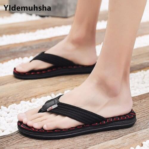 2020 New Fashion Summer Men Flip Flops High Quality Comfortable Beach Sandals Shoes for Men Male Slippers Casual Men Shoes