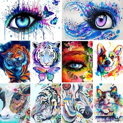 Picture Eye animal DIY Painting By Numbers Figure Picture Canvas By Numbers Modern Abstract Handpainted Oil Painting For Home