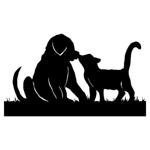 LLY-0699 Interesting Car Sticker Cat Dog Friend Modeling Decal PVC Auto Motorcycle Waterproof Decoration Self-adhesive Decals
