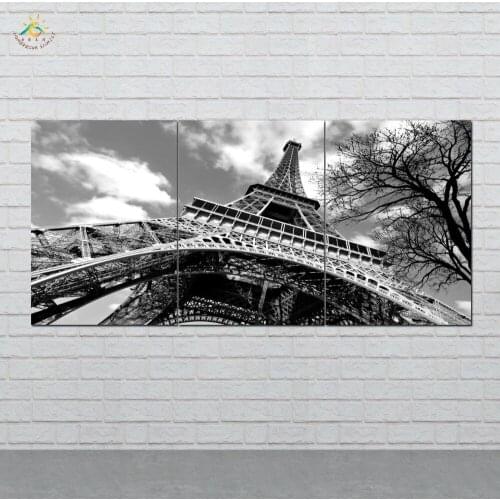 Wall Art HD Prints Canvas Art Painting Modular Picture Eiffel Tower Vintag Poster Canvas Painting Home Decor 3 PIECES