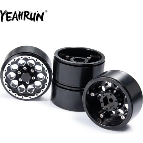 YEAHRUN 1.9 Beadlock Wheel Hub Rim for 1/10 RC Crawler Axial SCX10 Traxxas TRX4 RC Climbing Car Wheels Parts