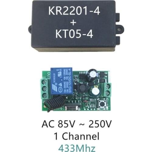 AC 220V 1CH RF 433MHz Wireless Remote Control Switch Module Learning Code Relay