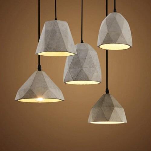 Nordic Cement Pendant lights Fixtures American Creative Vintage Lamp Dinning Room Suspenion Luminaire loft hanging lamp