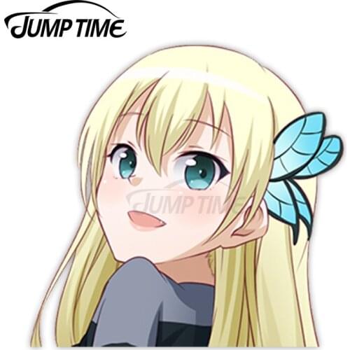 Jump Time Boku wa Tomodachi ga Sukunai Kashiwazaki Sena 73 Cute Anime Girl Peeker Vinyl Decal Window Waifu Car Stickers