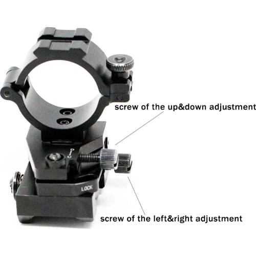 Adjustable Scope Rings with Windage and Elevation Adjustments 1/1.25 inch AR15 M4 AK47 Airsoft Mounts for Riflescopes