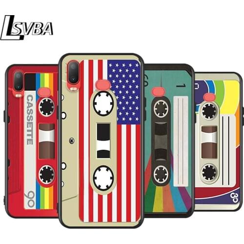 Retro vintage tape for Samsung Galaxy A9 A8 Star A750 A7 A6 A5 A3 Plus 2018 2017 2016 Black Phone Case Soft Cover