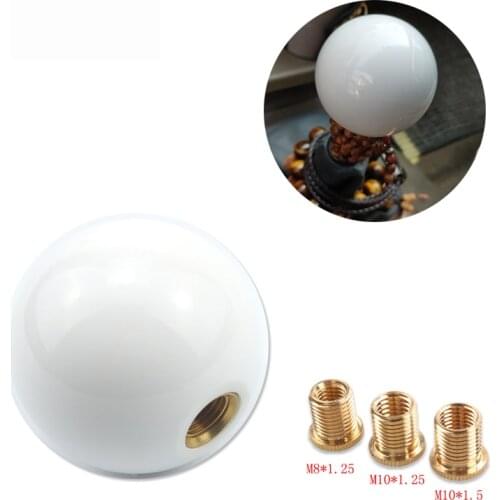 Black/White Ball Gear Knob / Short shifter Knob For Universal Car Racing Gear Shift Knob M10X1.5 / M8x1.25 / M10x1.25 /M12x1.25