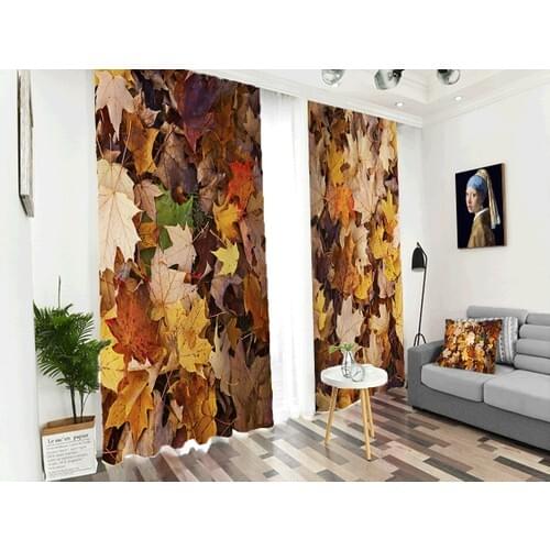 Homessa Leaf Modern Backdrop Curtain