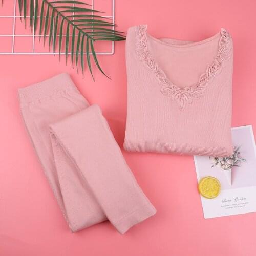 Modal Second Female Thermal Skin Lady Bodycon Long Johns Suit Thin Womens Winter Thermal Underwear Set Striped Print