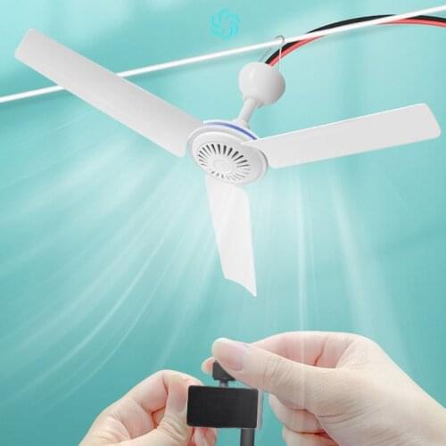 2in1 US Plug AC 110V 220V DC 12V Adjust Speed Silent Home Dormitory Hanger Fan Ceiling Fan Camping Tent Hanging Fan