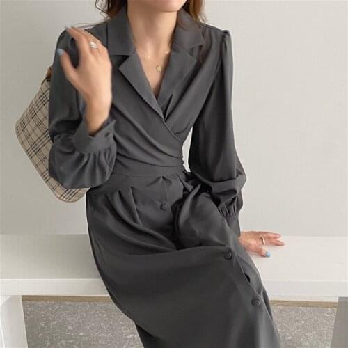 Womens Spring Autumn Fashion Designer Long Sleeve Shirt Dress Female Chic Casual Slim Dress TB620