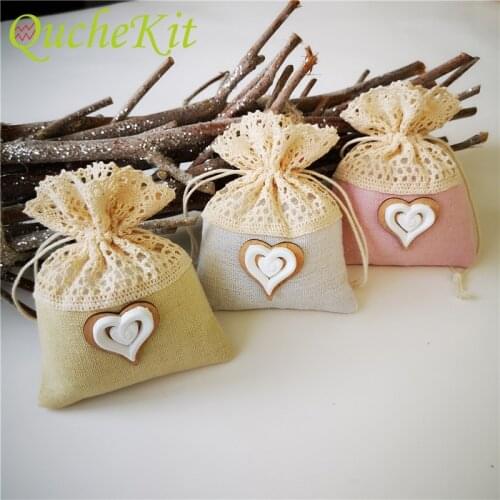 1Pc Cotton Jewelry Packing Bags Burlap Pouches Drawstring Gift Bags Jewelry Hessian Sack Pouches Wedding Favors Party Gift Bags