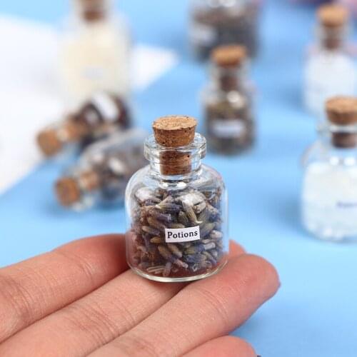 1Pc 1/12 Dolls or Doll House Miniature Glass Magic Medicine Bottle Model Toys Doll Accessories For Dollhouse Decals