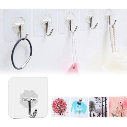10pcs Hooks Free PunchingStrong Self Adhesive Door Wall Hangers Hooks Suction Heavy Load Rack Cup Sucker For Kitchen Bathroom