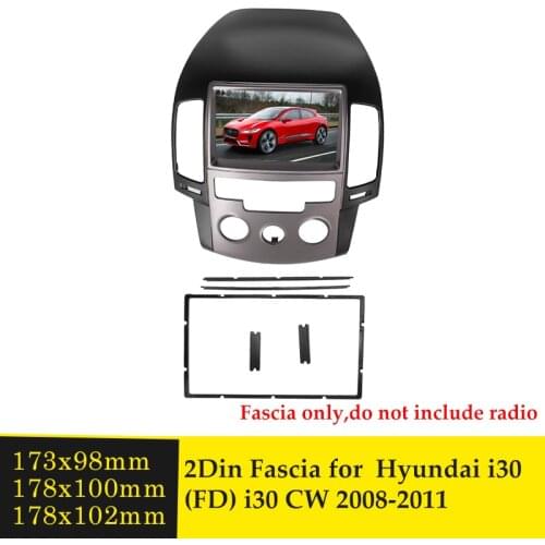 2 Din Car Radio Fascia for Hyundai I30 FD I30CW Left Hand Drive 2008-2011 Stereo Panel Radio Dash Kit Mounting Trim Frame Facia