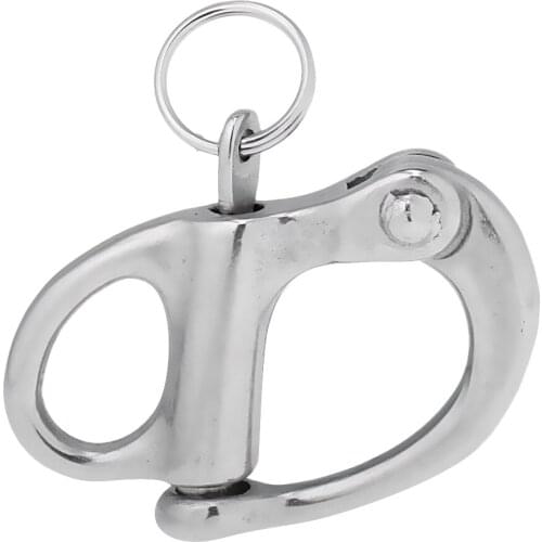 Quick Release Snap Shackle Pull-Lock, Silver (Stainless Steel)