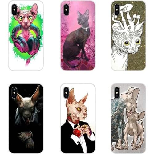 For HTC One U11 U12 X9 M7 M8 A9 M9 M10 E9 Plus Desire 630 530 626 628 816 820 830 Tattoo Sphinx Cat Accessories Phone Skin Cover