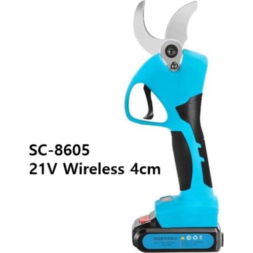SC-8605 SUCA 40mm Lithium Battery Pruning Scissors / Pruner Garden Tools Electric Shears Cutting Wooden Branches SC8605