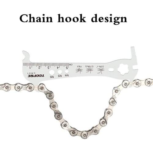 Bike Chain Checker Wear Indicator Chain Checking Tool Measuring Tool for Mountain Bike Road Bike measuring stainless steel ruler