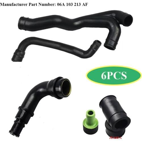 JEAZEA 06A103213F 035 103 245 G 6Pcs Engine Crankcase Breather Hose Pipe For VW Jetta Bora MK4 1.8T For Golf MK4 1.8T