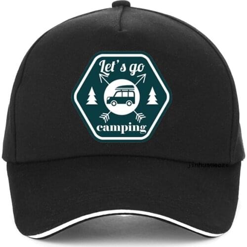 Lets Go Camping lovers outdoor sun hat Fashion summer drive outdoor Camping Unisex Baseball cap adjustable Snapback bone