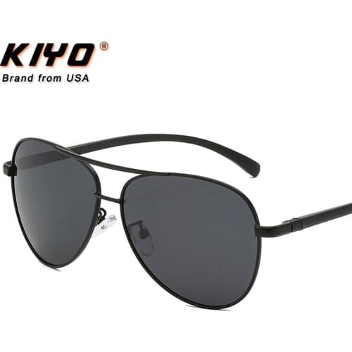 KIYO Brand 2020 New Women Men Oval Polarized Sunglasses Metal Classic Sun Glasses High Quality UV400 Driving Eyewear 2150