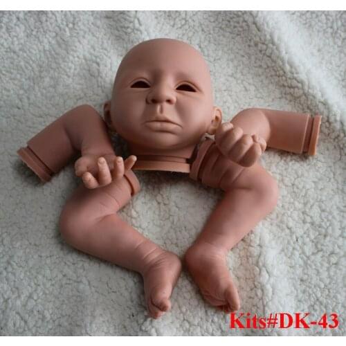 18inch Reborn Baby Doll Kit Unpainted Doll Parts Soft Vinyl Silicone Real Touch 3/4 Limbs Unpainted Blank Doll DIY Reborn Doll