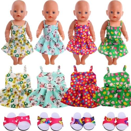 Doll Dress 43cm Reborn Baby Doll Dress, 18-inch American Doll Accessories, Christmas Gifts For Girls, Childrens Toys