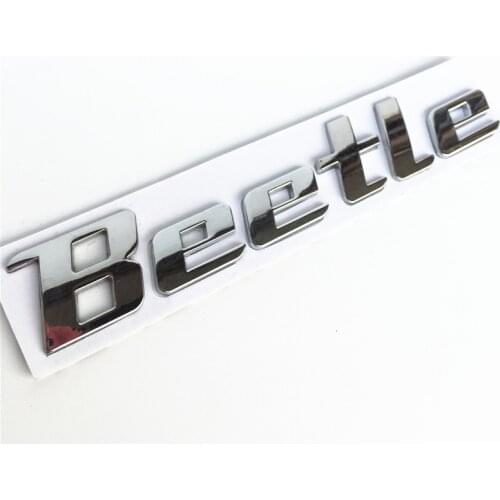 3D Metal Sticker Beetle Emblem Badge Chrome Letter Decal For Volkswagen VW Beetle Rear Trunk Door Body TDI TSI Auto car-styling