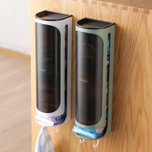 Wall-Mounted Garbage Bag Storage Box Kitchen Storage Bathroom Organizers Plastic Bag Containers Wall Shelf Home Supplies