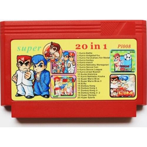 New 8bit Game card Best gift for children Super 20 IN 1 Collection