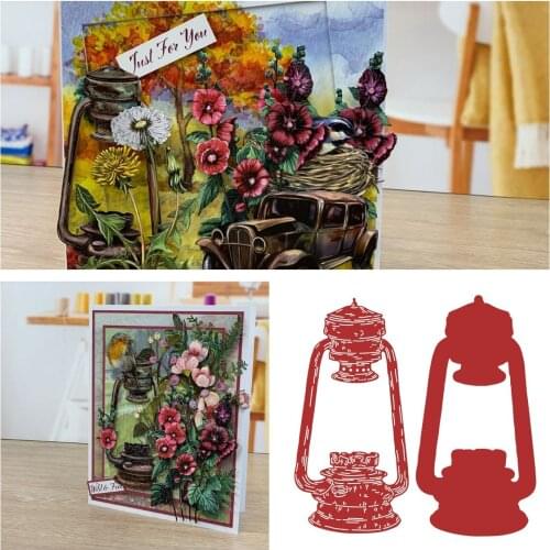 New Kerosene lamp Metal Cutting Dies Scrapbook Diary Decoration Stencil Embossing Template DIY Greeting Card Handmade 2021