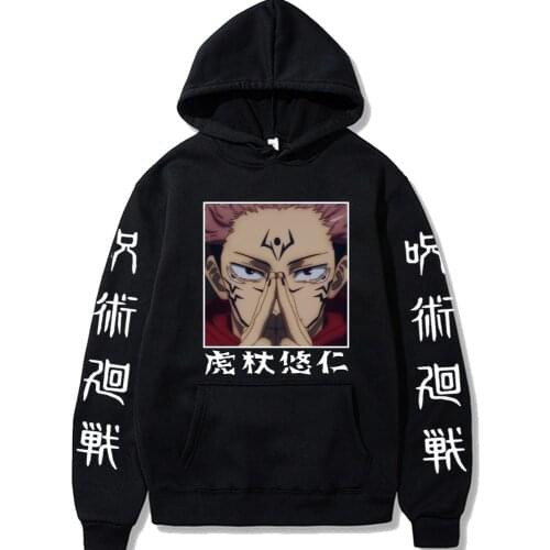 Hot Anime Jujutsu Kaisen Hoodie Itadori Harajuku Streetwear Hip Hop Uniex