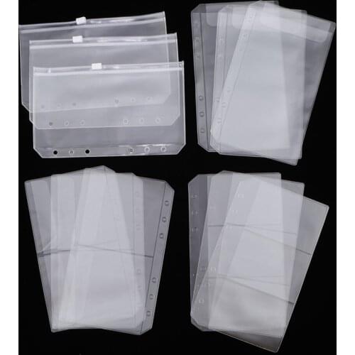 12x Wallet Bag A6 Transparent Document Bags Sheet Protectors Paper