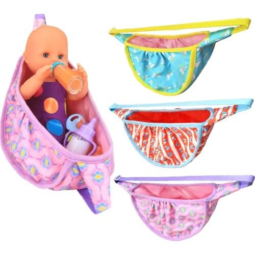 Doll Outgoing Backpack Strap fit Carrying 32-36cm Baby-born Doll & 10-14 inch New Born Dolls Accessories Milk Bottle Carrier Bag