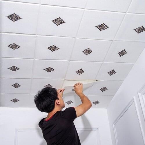 Self-adhesive wallpaper 3d stereo wall sticker wallpaper bedroom roof ceiling ceiling sticker waterproof living room wall decora