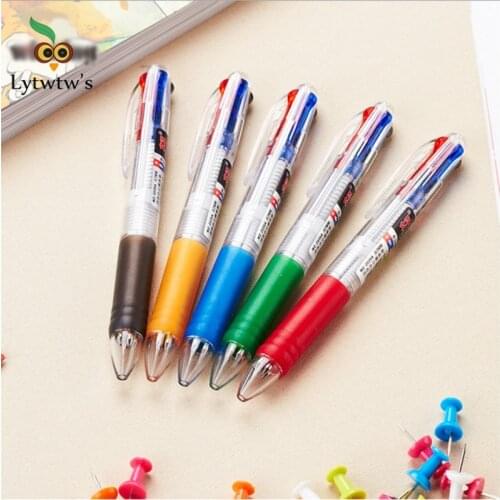 4 Pieces Ballpoint Pen For School Supply Ball Point Creative Stationery Freebie Novel Office Gift Blue Chancery Lytwtws