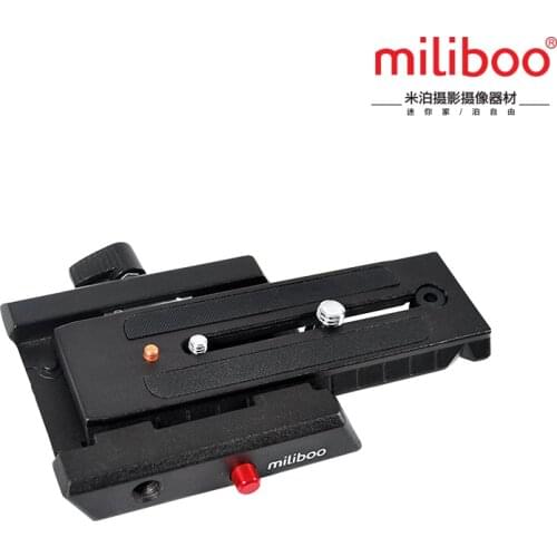Miliboo MYT804 Rapid Sliding Mounting Bracket Quick Release Plate with 1/4'' and 3/8'' screw replace manfrotto