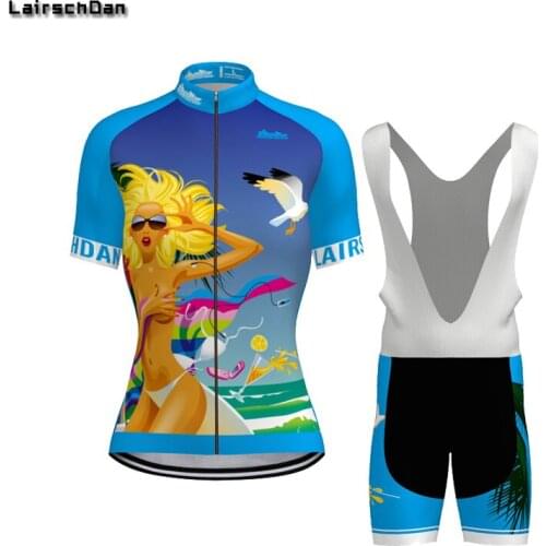SPTGRVO sexy girl women‘s cycling jersey set mtb clothing kit bike dress female bicycle suit cyclist outfit traje ciclismo mujer