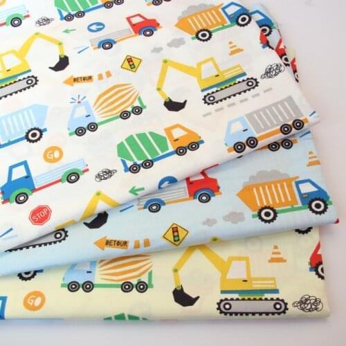 Quilting Fabrics for DIY Bedding Cloth Other Fabric Patchwork Plain Cars Printed Cotton Suede 100% Cotton Piece Baby Boy Warp