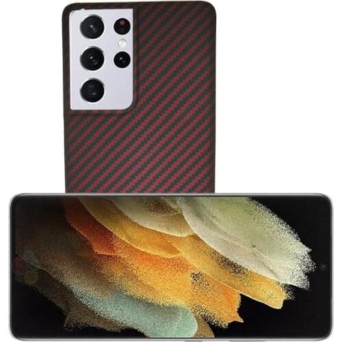 Carbon Fiber Telefoon Case Voor Samsung Galaxy S21 Ultra Galaxy S21 Plus Real Carbon Fiber Ultradunne Hard Cover