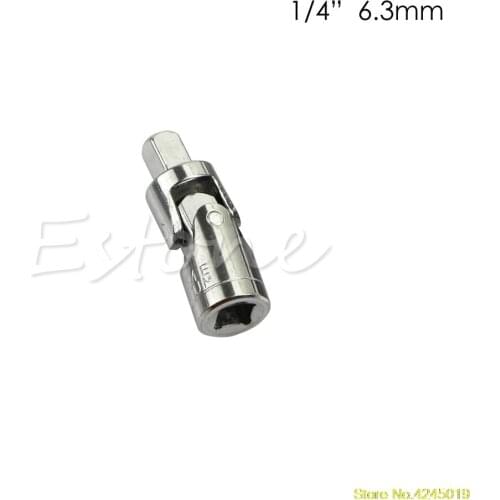 Universal Joint Set Ratchet Angle Extension Bar Socket Adapter 1/4"