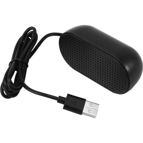USB Speaker Portable Loudspeaker Powered Stereo Multimedia Speaker for Notebook Laptop PC(Black)