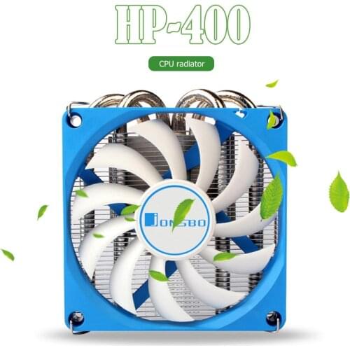 Jonsbo HP-400 CPU Cooling Fan Ultra-Thin CPU Cooler 4 Heat Pipes Radiator for HTPC Case All-In-One Computer