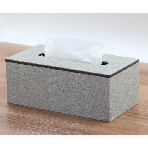High-grade PU Leather Tissue Box Rectangle Desk Organizer Paper Napkin Towel Holder Dispenser Cover Cases For Home Office Hotel