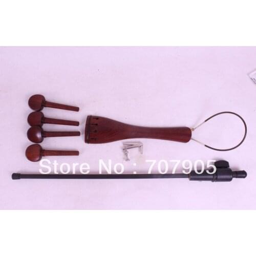 Cello rose wood parts,ebony mosaic tailpiece peg tuner endpin tail gut #E33-1