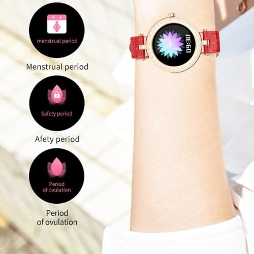 Ladies Smartwatch Bluetooth Heart Rate Blood Pressure Call Reminder Girls Dress Clock Smart Watch For iphone Huawei Samsung