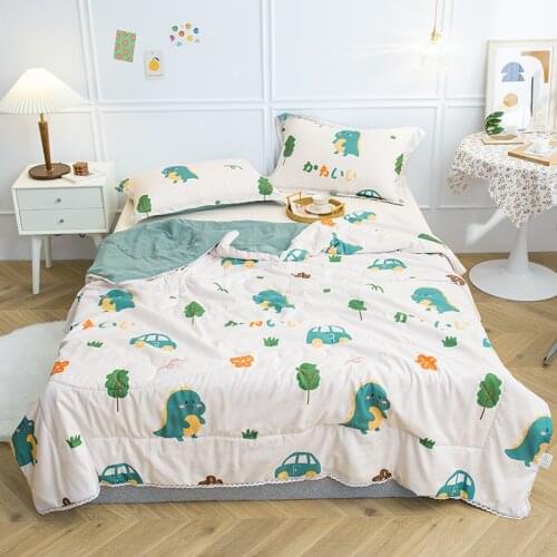 1PC Cartoon Series Summer Quilt Air Conditioner Soft Quilted Blanket Suitable Children Kids Adult (No Pillowcase) #sw